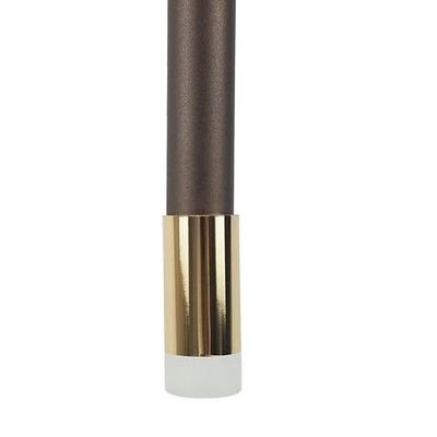 PENDENTE TUBO MARROM DOURADO LED