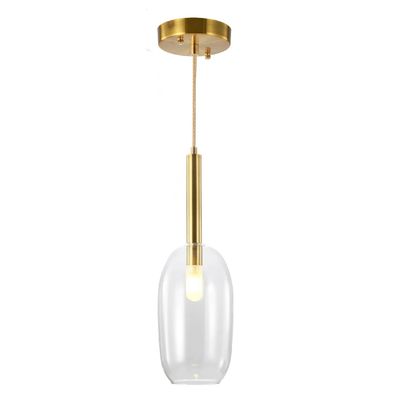 PENDENTE FILÓ BRONZE VIDRO TRANSPARENTE - BELLA ILUMINAÇÃO