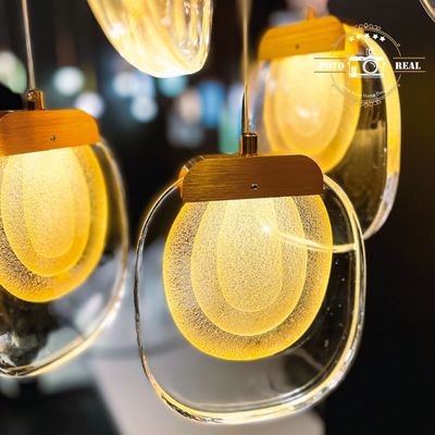 PENDENTE DOURADO MAGMA LED