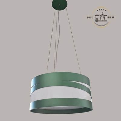 PENDENTE ESPIRAL CILINDRO MADEIRA VERDE OLIVA FOSCO ACCORD