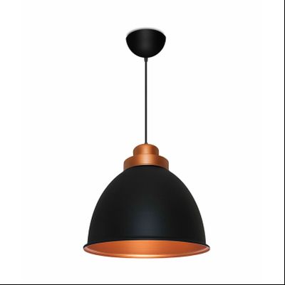 PENDENTE INDUSTRIAL PRETO COBRE