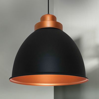 PENDENTE INDUSTRIAL PRETO COBRE