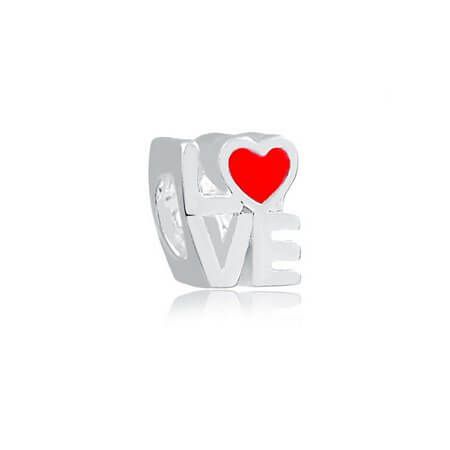 Berloque separador love amor para pulseiras prata 925