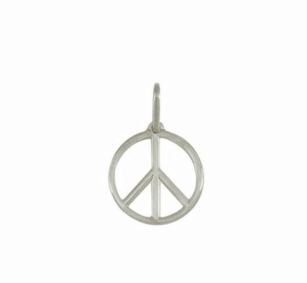 Pingente simbolo da paz - 15mm x 15mm - Prata 925