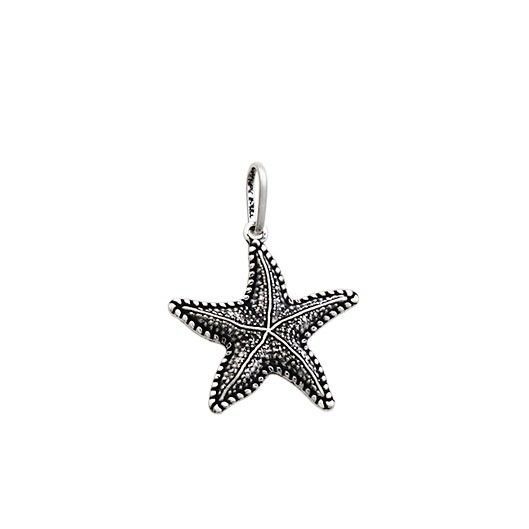 Pingente estrela do mar prata 925 envelhecida bali 15mm