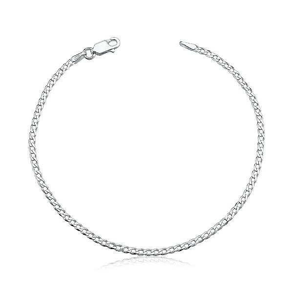 Pulseira Masculina Prata Maciça 925 Grumet - 3mm