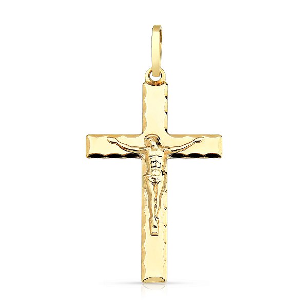 Pingente em ouro amarelo cruxifixo 18k