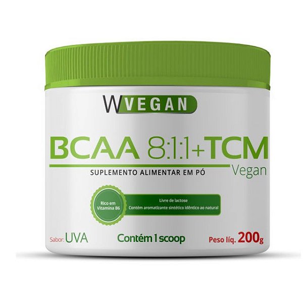 BCAA + TCM vegano 200g Sabor Uva WVegan