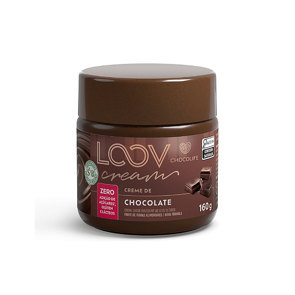 Creme De Chocolate Zero Açúcar  - Loov Chocolife - 160g