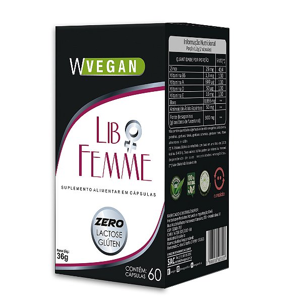 Lib Femme TestoWoman - WVegan - 60 cápsulas