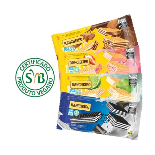 Kit com 4 Biscoitos Wafer Vegano - Rancheiro