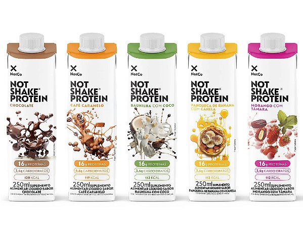 Kit com 5 NotShake High Protein -  Shake de proteína vegano