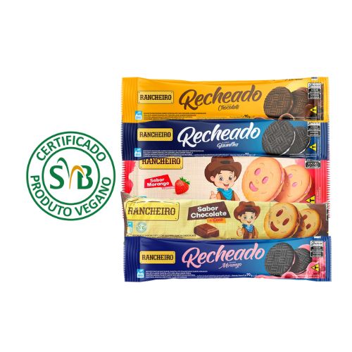 Biscoito Bolacha Recheada Vegana - Rancheiro - 90g