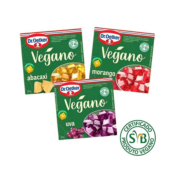 Kit 3 Gelatinas Veganas - Dr. Oetker