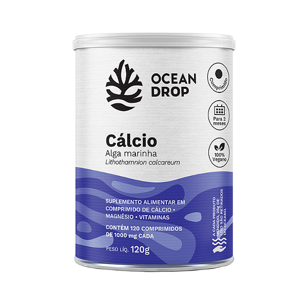 Cálcio de Algas - Ocean Drop - 120 comprimidos