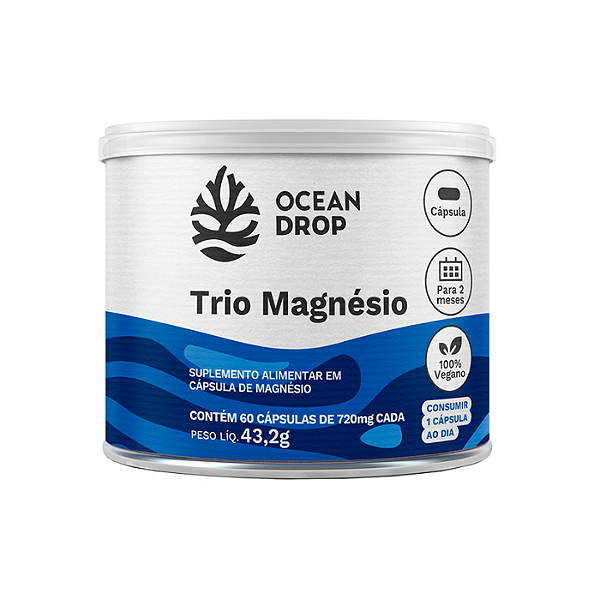 Trio Magnesio - Ocean Drop - 60 cápsulas