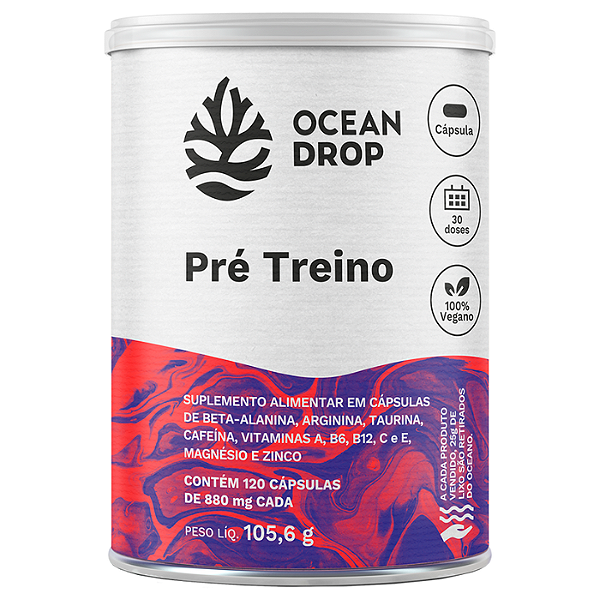 Pré-Treino em cápsulas - Ocean Drop - 120caps
