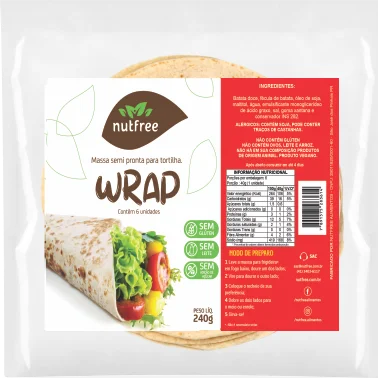 Wrap Vegano e Sem Glúten - Nutfree