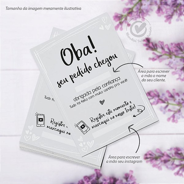 Folheto | Oba, seu Pedido Chegou Cinza - 50 unid. (Pronta-entrega)