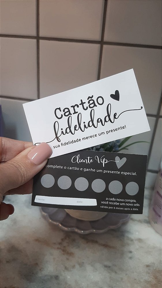Cartao Fidelidade | Preto com area bolinha - 50 unid.
