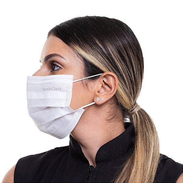 MÁSCARA DESCARTÁVEL COM ELÁSTICO 5 UNIDADES SANTA CLARA