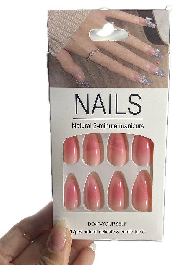UNHAS POSTIÇAS C/ 12 NAIL ART