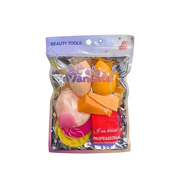 KIT C/ 9 ESPONJAS PARA PÓ E BASE