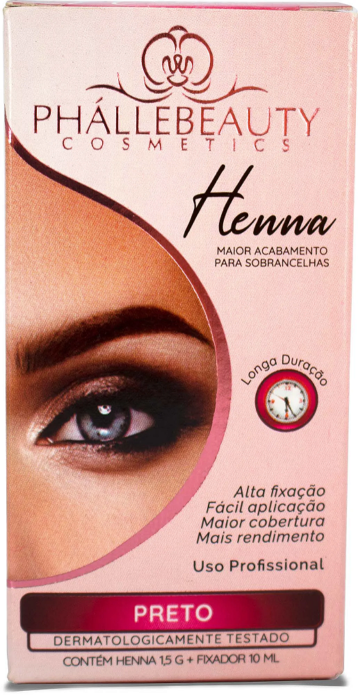 HENNA PARA SOBRANCELHAS PHALLEBEAUTY - PRETO