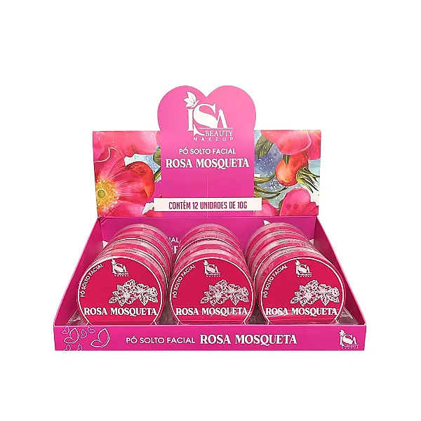 PÓ SOLTO ROSA MOSQUETA ISA BEAUTY MAKEUP