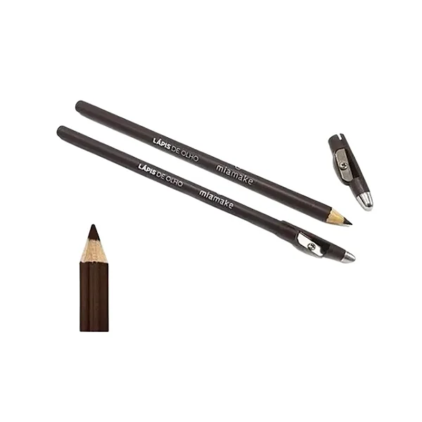 LÁPIS DE OLHO MARROM COM APONTADOR MIA MAKE