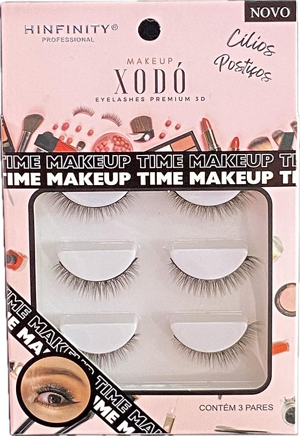 CARTELA C/3 PARES DE CÍLIOS XODÓ - X26-3