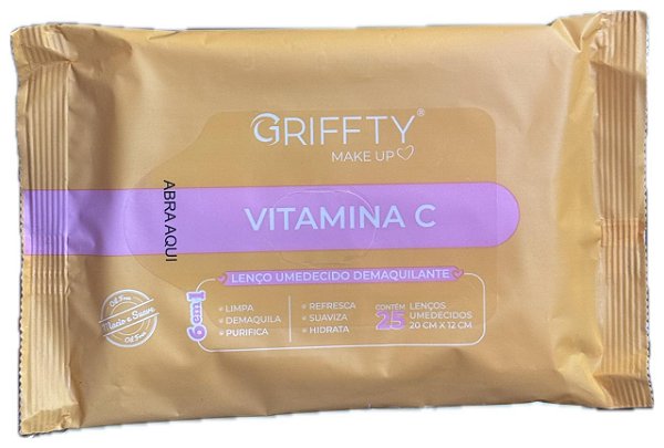 LENÇO DEMAQUILANTE VITAMINA C GRIFFTY