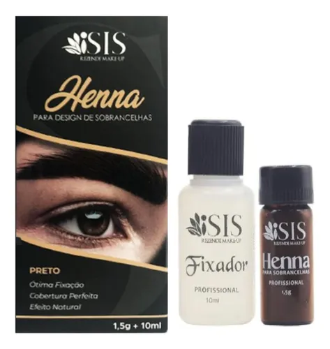 HENNA PARA SOBRANCELHAS ISIS MAKEUP - PRETA
