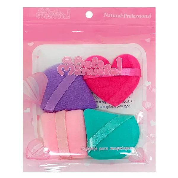 KIT 4 ESPONJAS PARA PÓ QBELA MANUELA