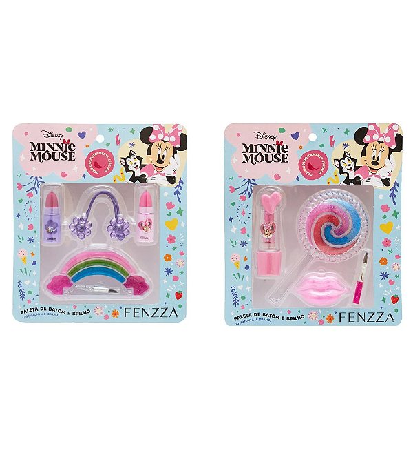 PALETA DE BATOM E GLOSS INFANTIL MINNIE