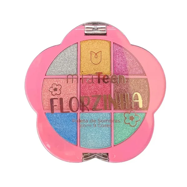 PALETA DE SOMBRAS CINTILANTES FLORZINHA MIA MAKE