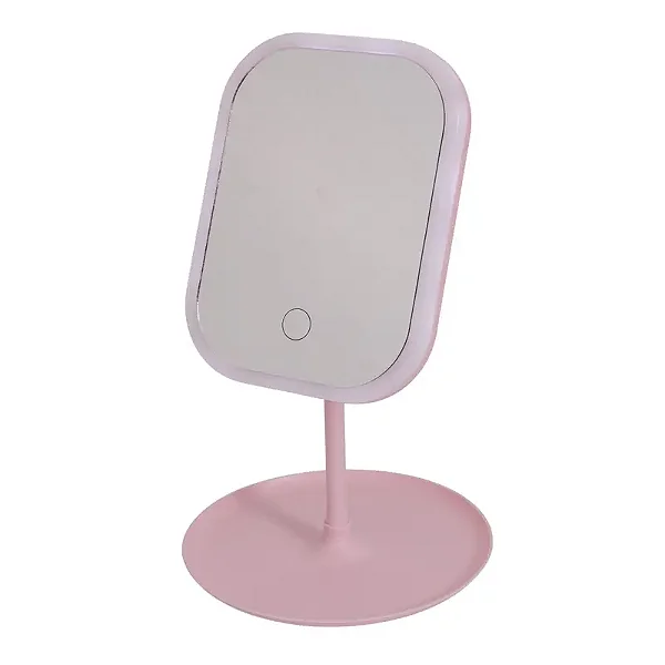 ESPELHO DE MESA RETANGULAR COM LED