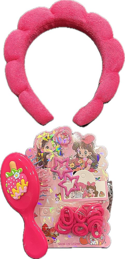 KIT TIARA + ACESSÓRIOS DE CABELO INFANTIL