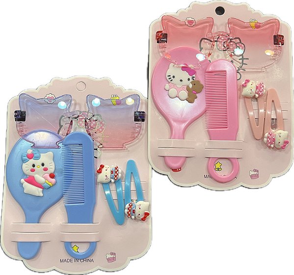 KIT ÓCULOS + ACESSÓSIOS DE CABELO HELLO KITTY