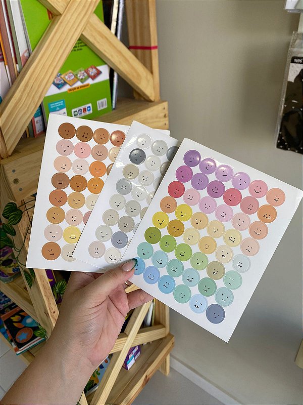 Cartela de Adesivos Emoji