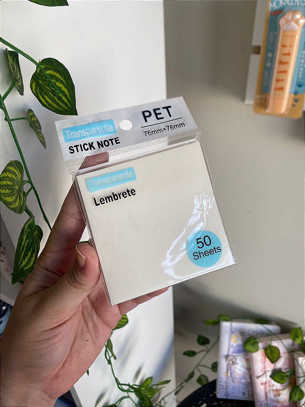 Bloco Autoadesivo Transparente