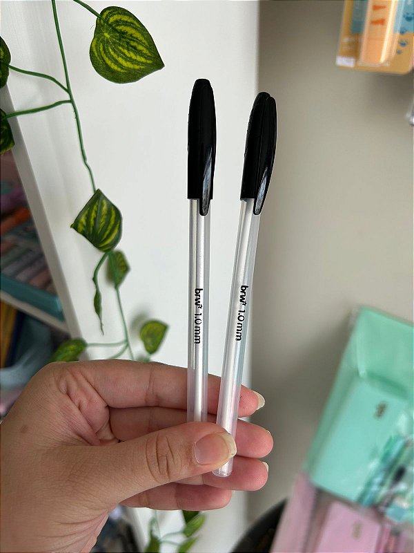 Caneta Flat Preta BRW