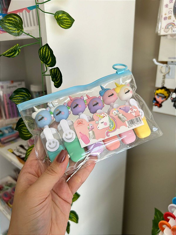 Kit 6 Marca Textos Unicórnio