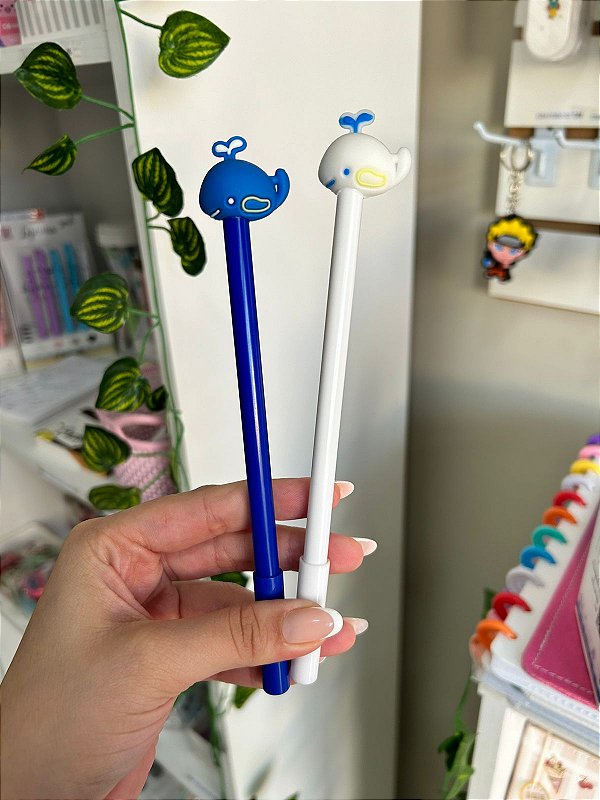 OFERTA Caneta Fofa Baleia