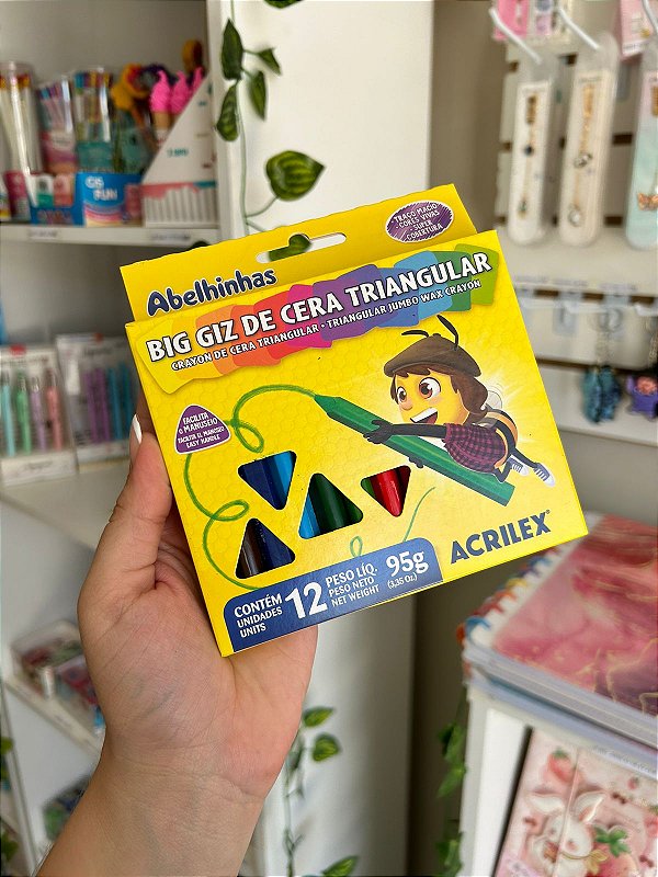 Big Giz de Cera Triangular C/ 12 Acrilex