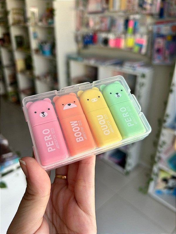 Caixa 4 Mini Marca Textos Ursinho