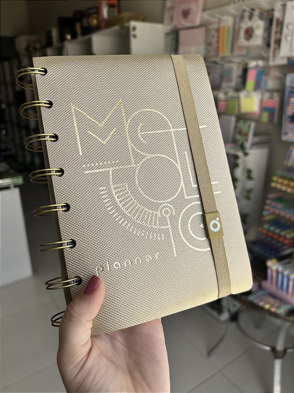 Planner SystemFlex Maxi Coleção Metallic Dourado
