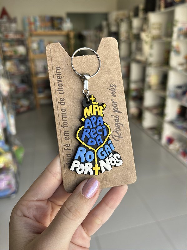 Chaveiro 2D Mãe Aparecida Rogai Por Nós