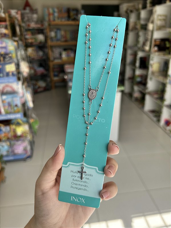 Terço Inox São Bento