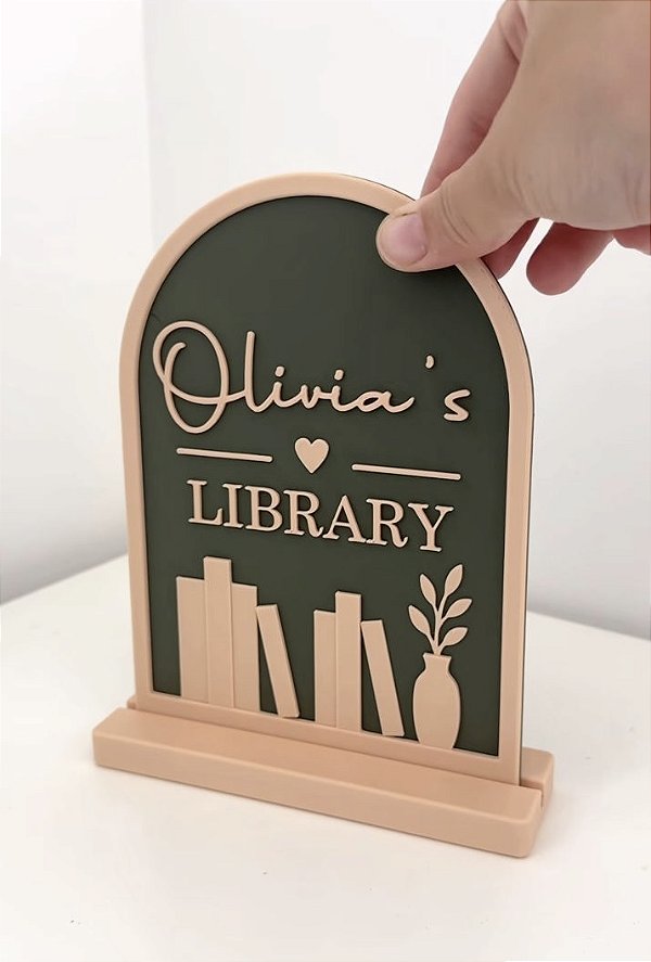 Placa Literária Personalizada 3D